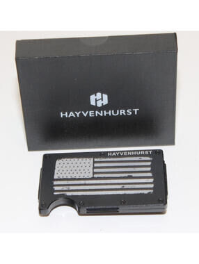 Hayvenhurst Slim Metal Wallet w/ Money Clip Patriot HV106
